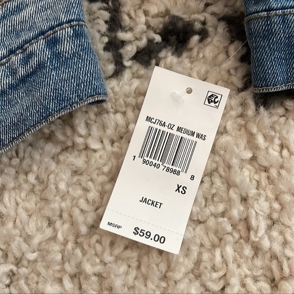 NEW Crave Fame Medium Wash Jean Denim Jacket - Size XS - Picture 2 of 3